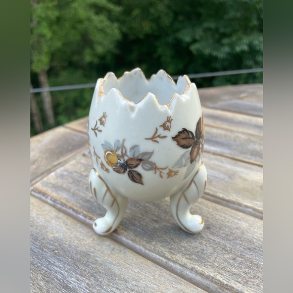 Vintage Napco Japanese Hand Painted Egg Vase - Picture 2 of 7